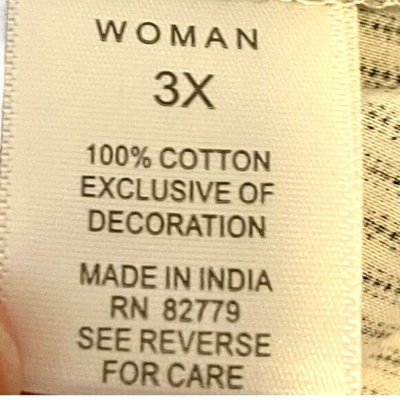 Westport 1962 Embroidered Striped Button Down Blouse Sz 3X - Picture 11 of 12